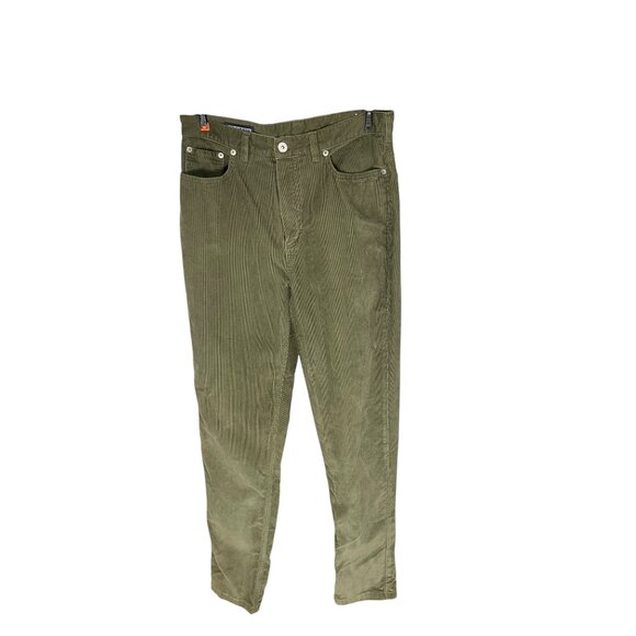 Lands' End Olive Green Corduroy Cropped Pants - Picture 1 of 11